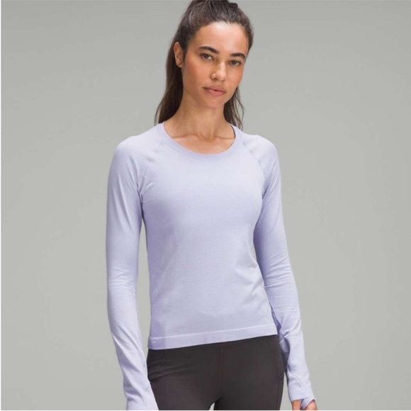 Lululemon Swiftly Tech Long Sleeve Shirt 2.0 Race Length Light Purple blue lilac - Picture 1 of 6